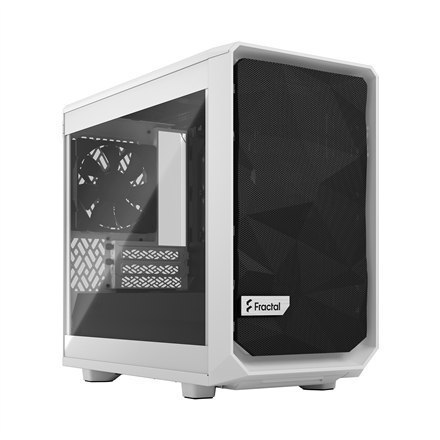 Fractal Design Meshify 2 Nano White TG clear tint, ITX, Power supply included No