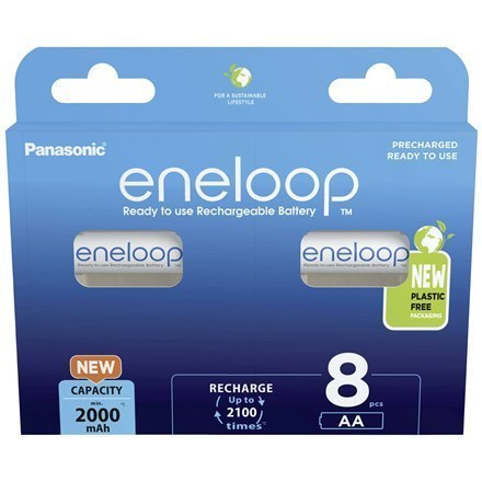 Panasonic Rechargeable Batteries ENELOOP BK-3MCDE/8BE AA, 2000 mAh, 8 pc(s)