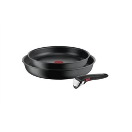 TEFAL Frypan set L7649253 Ingenio Ultimate Frying, Diameter 24/28 cm, Suitable for induction hob, Removable handle, Black