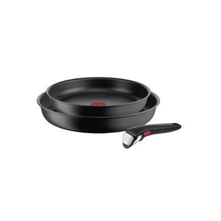 TEFAL Frypan set L7649253 Ingenio Ultimate Frying, Diameter 24/28 cm, Suitable for induction hob, Removable handle, Black