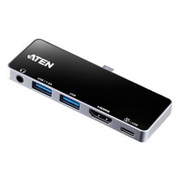 Aten UH3238 USB-C Travel Dock with Power Pass-Through