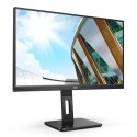 AOC Monitor U27P2 27 ", IPS, UHD, 3840 x 2160, 16:9, 4 ms, 350 cd/m², Black, Headphone out (3.5mm), 60 Hz