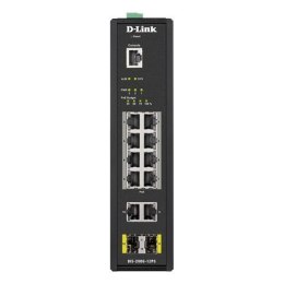 D-LINK DIS-200G-12PS L2 Managed Industrial Switch with 10 10/100/1000Base-T and 2 1000Base-X SFP ports D-Link Switch DIS-200G-12