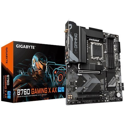 Gigabyte B760 GAMING X AX 1.1 M/B Processor family Intel, Processor socket LGA1700, DDR5 DIMM, Memory slots 4, Supported hard d