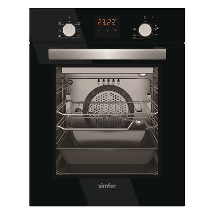 Piekarnik Simfer Oven 4207BERSP 47 L, Multifunctional, Manual, Pop-up knobs, Width 45 cm, Black