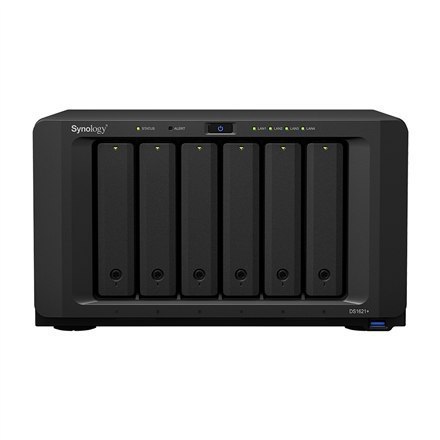 Synology Tower NAS DS1621+ up to 6 HDD/SSD Hot-Swap, Ryzen V1500B Quad Core, Processor frequency 2.2 GHz, 4 GB, DDR4, RAID 0,1,5