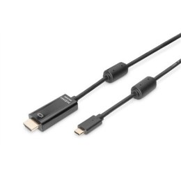 Digitus USB Type-C adapter cable, Type-C to HDMI A M/M, 2.0m, 4K/60Hz, 18GB, bl, gold