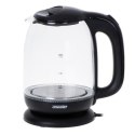 Mesko Kettle MS 1302b Electric, 2200 W, 1.7 L, Glass, 360° rotational base, Black