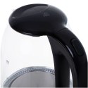 Mesko Kettle MS 1302b Electric, 2200 W, 1.7 L, Glass, 360° rotational base, Black