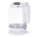 Mesko Kettle MS 1302w Electric, 2200 W, 1.7 L, Glass, 360° rotational base, White