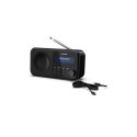 Sharp DR-P420(BK) Tokyo Portable Digital Radio, FM/DAB/DAB+, Bluetooth 5.0, USB or Battery Powered, Midnight Black