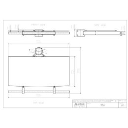 EDBAK TRS4c-B Glass Shelf with Handle for TR4/TR5/TR6 Trolleys