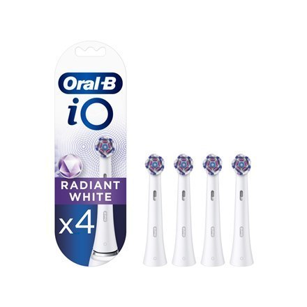 Oral-B Toothbrush replacement iO Radiant White Heads, For adults, Number of brush heads included 4, White