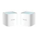 D-Link EAGLE PRO AI AX1500 Mesh System M15-2 (2-pack) 802.11ax, 1200+300 Mbit/s, 10/100/1000 Mbit/s, Ethernet LAN (RJ-45) ports