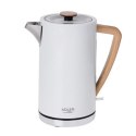 Adler Kettle AD 1347w	 Electric, 2200 W, 1.5 L, Stainless steel, 360° rotational base, White