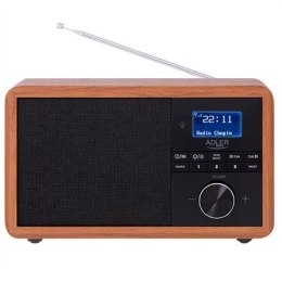 Adler Radio DAB+ Bluetooth AD 1184	 Display LCD, Black/Brown, Alarm function