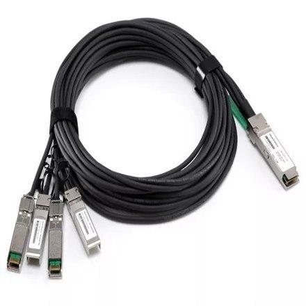 Dell Networking 40GbE (QSFP+) to 4x10GbE SFP+ Passive Copper Breakout Cable, 0.5M, Customer Kit