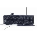 Gembird 4-in-1 Multimedia office set KBS-UO4-01 Wired, Mouse included, US Layout, Black