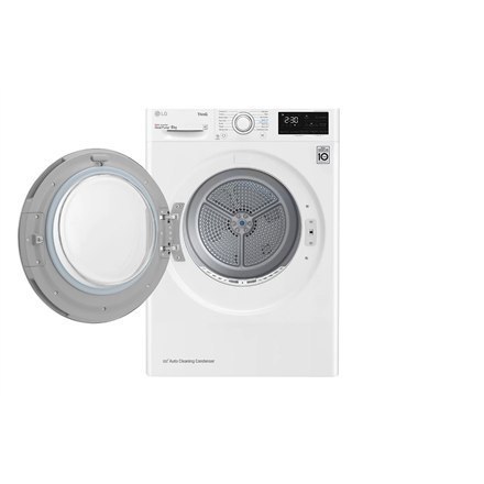LG Dryer Machine RH80V3AV6N Energy efficiency class A++, Front loading, 8 kg, LED touch screen, Depth 69 cm, Wi-Fi, White LG Dryer Machine RH80V3AV6N Energy efficiency class A++, Front loading, 8 kg, LED touch screen, Depth 69 cm, Wi-Fi, White