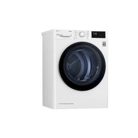 LG Dryer Machine RH80V3AV6N Energy efficiency class A++, Front loading, 8 kg, LED touch screen, Depth 69 cm, Wi-Fi, White LG Dryer Machine RH80V3AV6N Energy efficiency class A++, Front loading, 8 kg, LED touch screen, Depth 69 cm, Wi-Fi, White