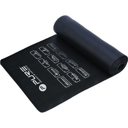 Pure2Improve Fitness Mat 1830 mm, 580 mm, 10 mm, NBR Foam Rubber, Black