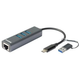 D-Link USB-C/USB to Gigabit Ethernet Adapter with 3 USB 3.0 Ports 	DUB-2332