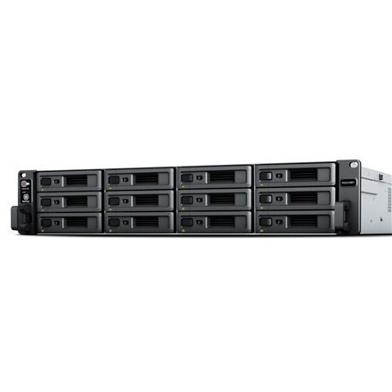 Synology RS2423RP+ (redundant power) 12-bay/AMD Ryzen V1780B/8GB DDR4/12 x 3.5" Hot-Swap/1x10GbE/2x1GbE/2xUSB 3.2/3Fan/RAID 0,1