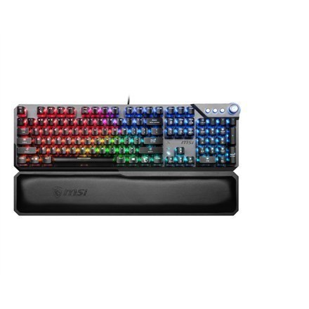 MSI Gaming Keyboard VIGOR GK71 SONIC BLUE RGB LED light, US, Wired, Black, Blue Switches, Numeric keypad