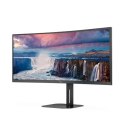 AOC Curved Monitor CU34V5C/BK 34 ", VA, WQHD, 3440 x 1440, 21:9, 4 ms, 300 cd/m², HDMI ports quantity 1, 100 Hz