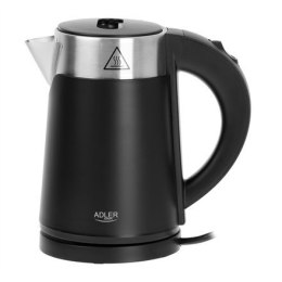 Adler Kettle AD 1372 Electric, 800 W, 0.6 L, Plastic/Stainless steel, 360° rotational base, Black