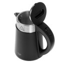 Adler Kettle AD 1372 Electric, 800 W, 0.6 L, Plastic/Stainless steel, 360° rotational base, Black