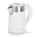 Adler Kettle AD 1372 Electric, 800 W, 0.6 L, Plastic/Stainless steel, 360° rotational base, White