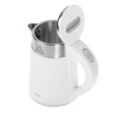 Adler Kettle AD 1372 Electric, 800 W, 0.6 L, Plastic/Stainless steel, 360° rotational base, White