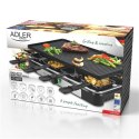 Adler Raclette - electric grill AD 6616 Table, 1400 W, Black/Stainless steel