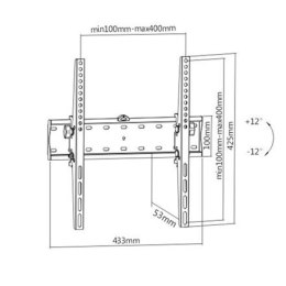 Gembird TV wall mount 	WM-55T-02 32-55 