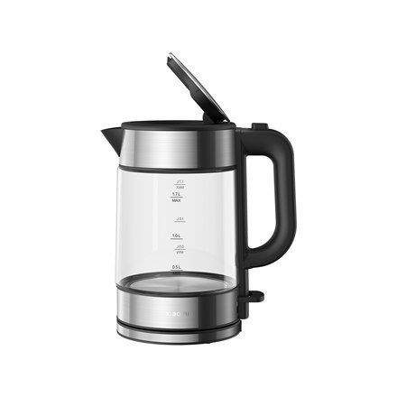 Xiaomi Electric Glass Kettle EU Electric, 2200 W, 1.7 L, Glass, 360° rotational base, Black/Stainless Steel