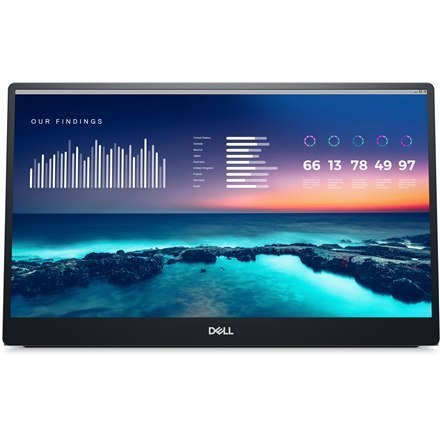 Dell Portable Monitor P1424H 14 ", LCD, FHD, 1920 x 1080, 16:9, 6 ms, 300 cd/m², Silver