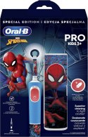 Oral-B Vitality PRO Kids Spiderman Electric Toothbrush with Travel Case, Blue