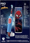 Oral-B Vitality PRO Kids Spiderman Electric Toothbrush with Travel Case, Blue