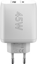 Goobay | Ładowarka USB-C PD Podwójna Szybka (45 W) | 65412 | N/A