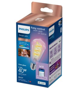 WiZ Philips Smart WiFi Filament Clear ST64 E27 6.3W 470Lm RGB Wizarding World