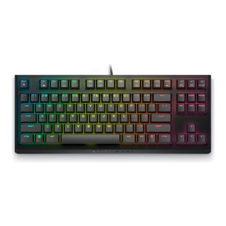 Alienware Tenkeyless AW420K | Klawiatura Gamingowa | Przewodowa | EN | Ciemna Strona Księżyca | CHERRY MX Red