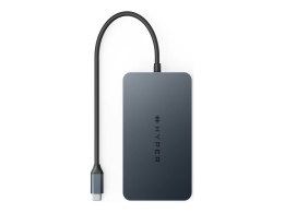 Koncentrator podróżny HyperDrive Dual HDMI 10-w-1 do M1 MacBook | Porty Ethernet LAN (RJ-45) 1 | Ilość portów HDMI 2