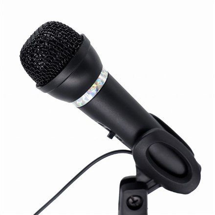 Mikrofon pojemnościowy Gembird z uchwytem na biurko MIC-D-04 | 3,5 mm jack | Kolor czarny