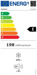 Gorenje Freezer FH19EAW, Energy efficiency class E, Chest, Free standing, Height 85.3 cm, Total net capacity 191 L, White