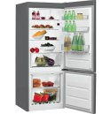 Indesit LI6 S2E X Refrigerator,E, Free-standing, Combi, Height 1.59 m, Net fridge 197 L, Net freezer 75 L, Inox | INDESIT