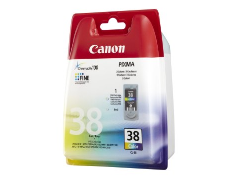 Canon CL-38 Trójkolorowy wkład atramentowy | Cyjan, Magenta, Żółty