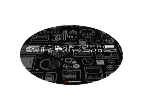 GENESIS Tellur 300 Round Gear Protective Floor Mat, 100cm, Black | Genesis Protective Floor Mat Tellur 300 Round Gear Polyester 