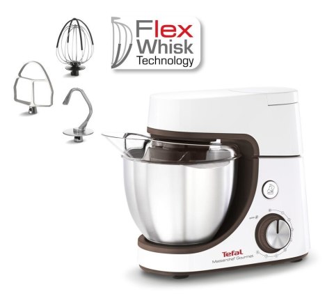 TEFAL | Masterchef Gourmet Food Processor | QB51K138 | 1100 W | Liczba prędkości 8 | Pojemność misy 4,6 L | Biały