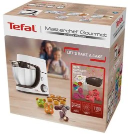 TEFAL | Masterchef Gourmet Food Processor | QB51K138 | 1100 W | Liczba prędkości 8 | Pojemność misy 4,6 L | Biały